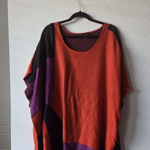 Colorful Colorblock Oversized Worthington Women's Sweater Size L/XL - Picture 5 of 7
